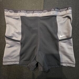 Nike Pro Kids Black and Gray Shorts